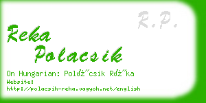 reka polacsik business card